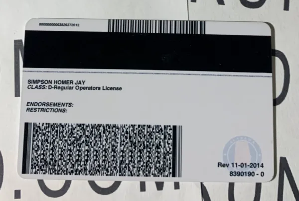 Alabama Fake ID Barcode