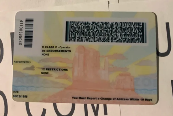 Arizona Fake ID Barcode