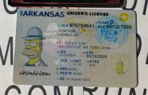 Arkansas Fake ID Frontside