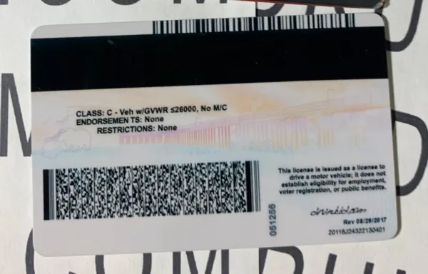 California Fake ID Barcode