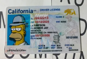 California Fake ID Frontside