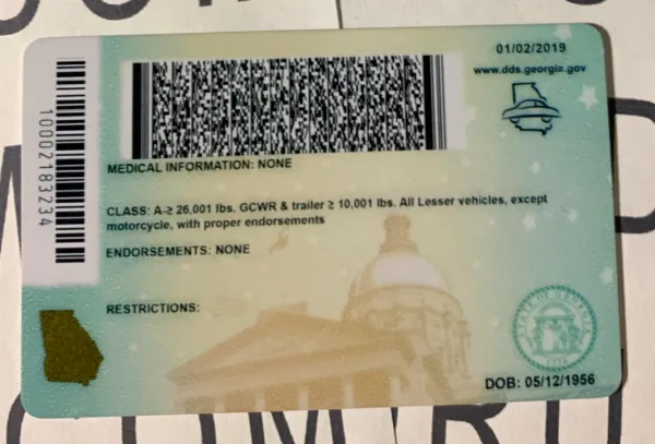 Geogria Fake ID Barcode