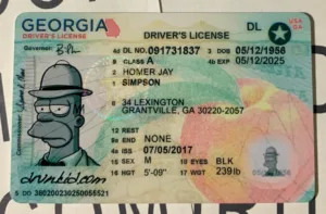 Georgia Fake ID Frontside