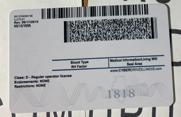 Illinois Fake ID Barcode
