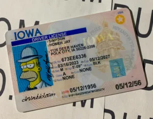 Iowa Fake ID Frontside