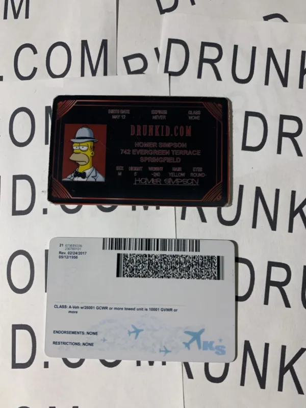 Kansas Fake ID Backside