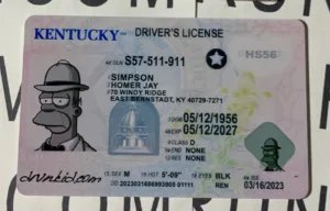 Kentucky Fake ID Frontside