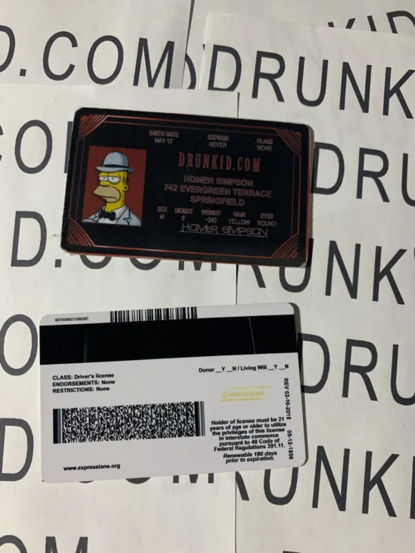 Louisiana Fake ID Backside