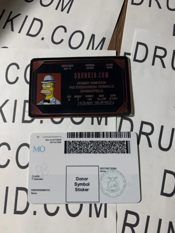 Missouri Fake ID Backside