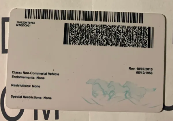 Montana Fake ID Barcode