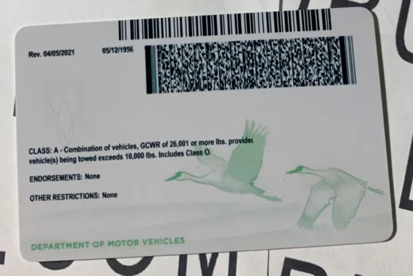 Nebraska Fake ID Barcode