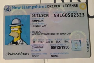 New Hampshire Fake ID Frontside