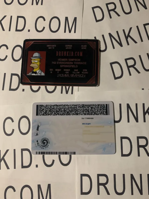 New York Fake ID Backside