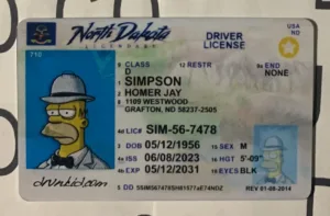 North Dakota Fake ID Frontside