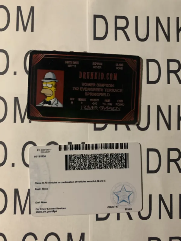 Oklahoma Fake ID Backside