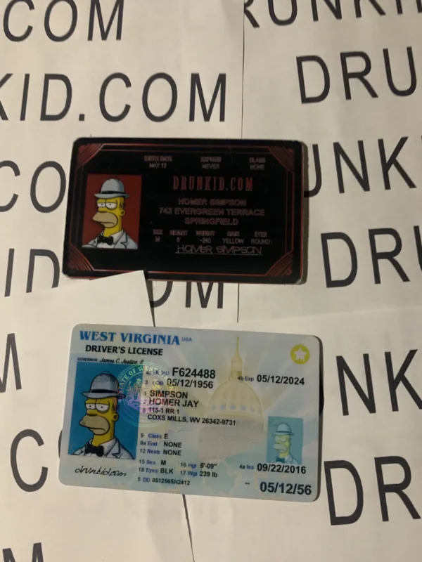 West Virginia Fake ID Hologram
