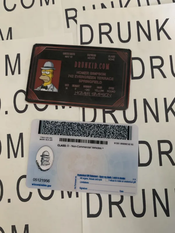 Wisconsin Fake ID Backside