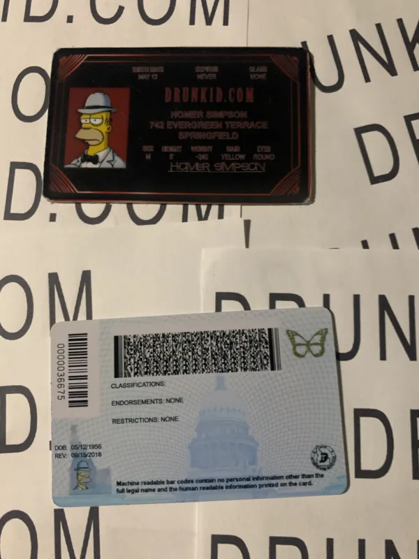 idaho Fake ID Backside