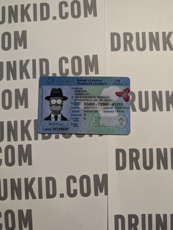 Fake ID Ontario Front