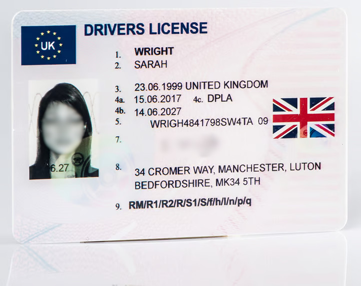 UK Drivers License 2021