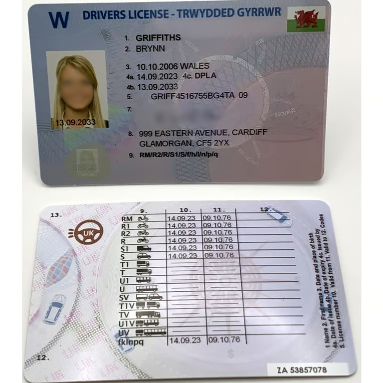 Welsh Driving License